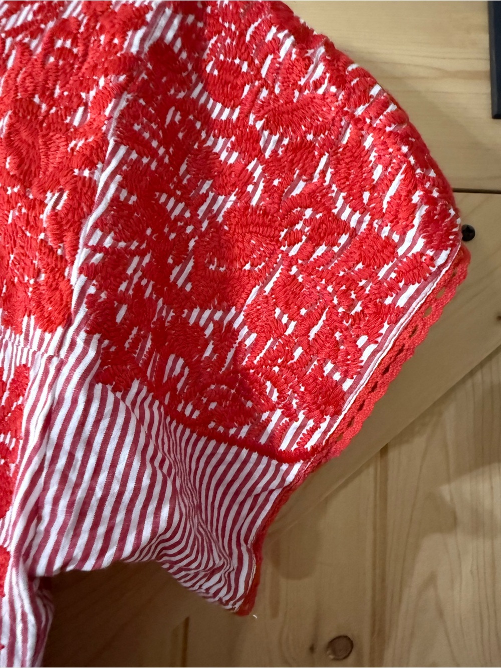 Buddy Love Red Embroidered Stripe Top - Picture 7 of 10